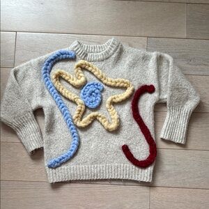 Zara Girls’ Knit Sweater with Colorful Accents